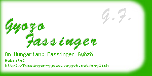 gyozo fassinger business card